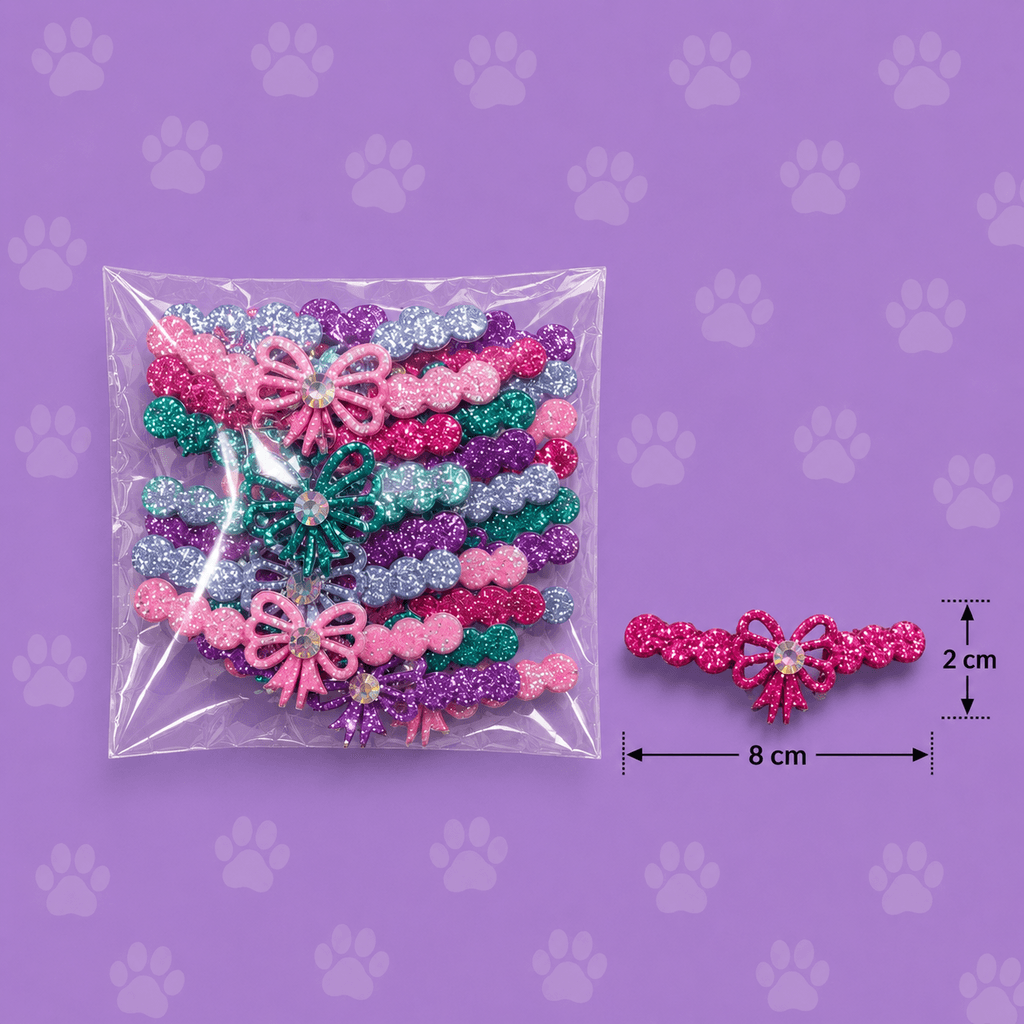 Adesivo Pet tiara com Glitter Sortido — pacote c/ 25